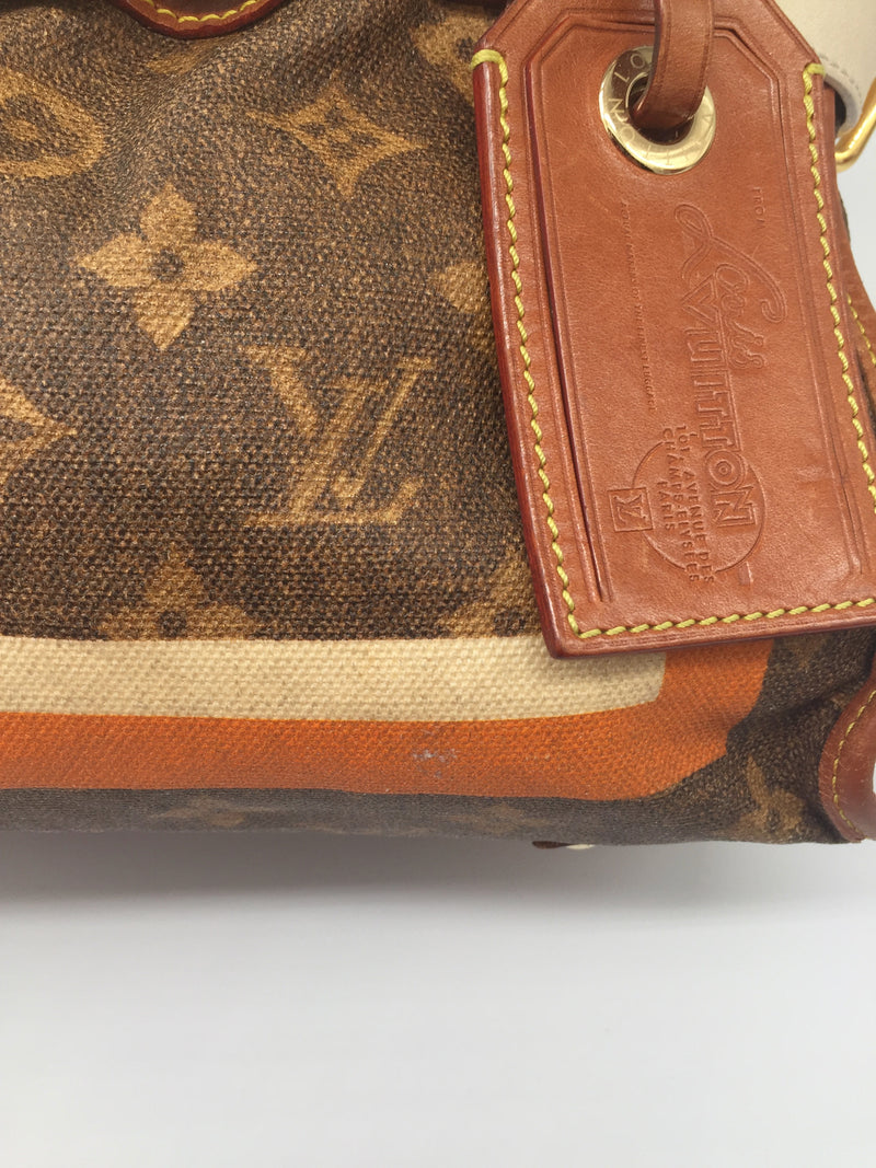 LOUIS VUITTON Tisse Rayures M56386 Tote Bag Shoulder Bag Handbag ...