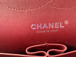 Sold-CHANEL Classic Double Flap Caviar Large (Jumbo) Bag Silver Hardware