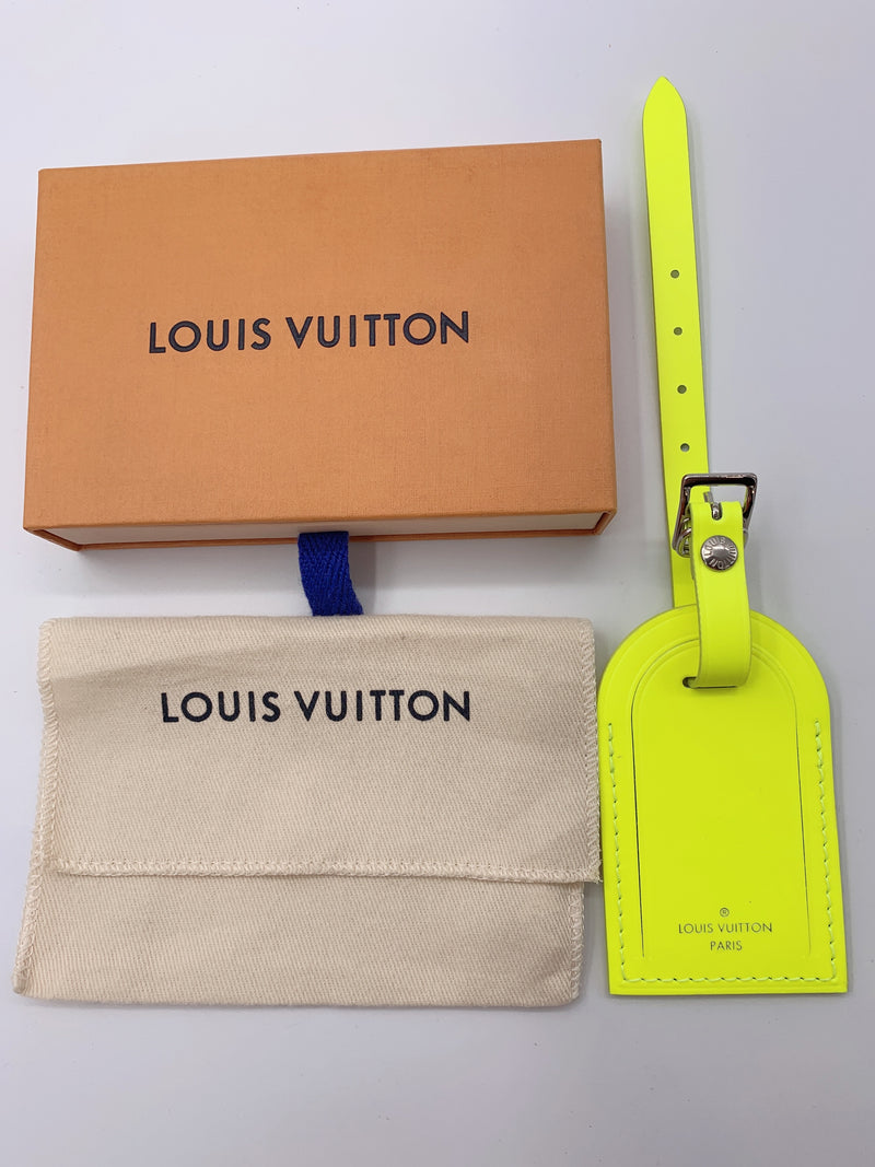 LOUIS VUITTON Neon Yellow Color Luggage Tag