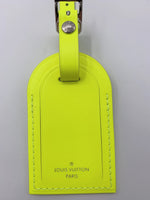 LOUIS VUITTON Neon Yellow Color Luggage Tag