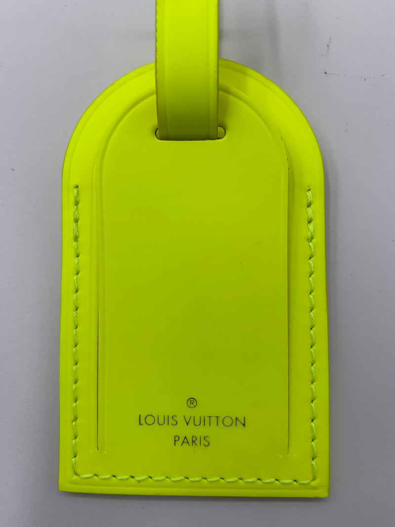 Sold-LOUIS VUITTON Neon Yellow Color Luggage Tag