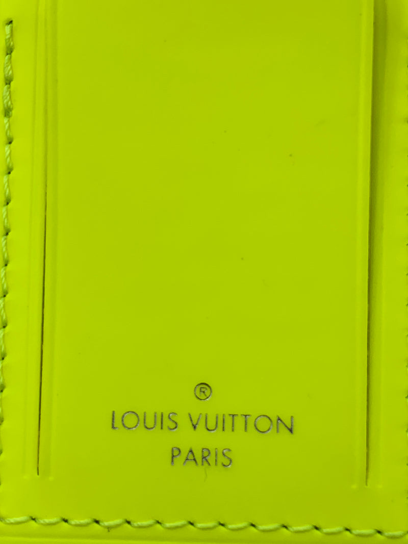 Sold-LOUIS VUITTON Neon Yellow Color Luggage Tag