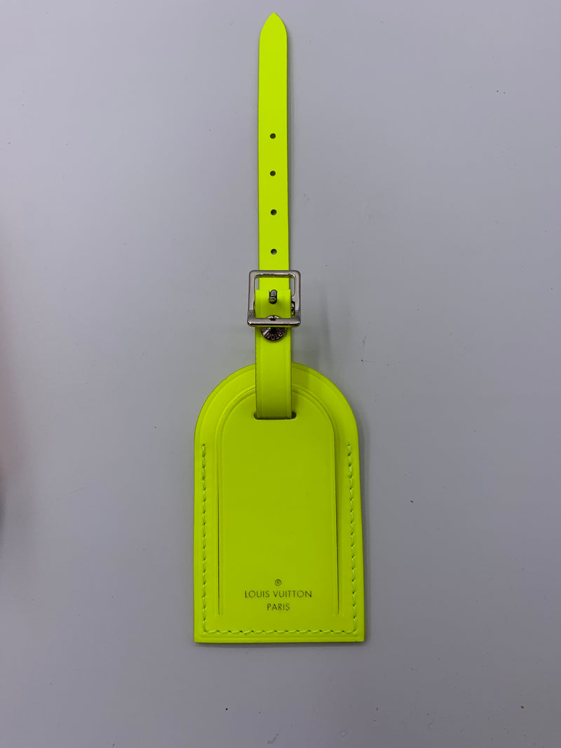 Sold-LOUIS VUITTON Neon Yellow Color Luggage Tag