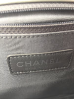 Sold-CHANEL Glazed Iridescent Calfskin Reverso Boy Bag large - pearl