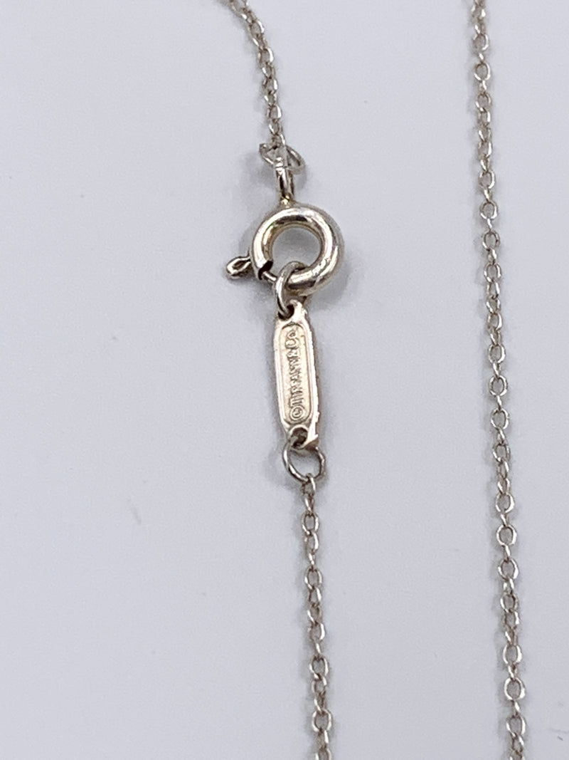 Tiffany & Co 925 Silver Double Dangling Hearts Pendant Necklace