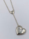 Tiffany & Co 925 Silver Dangling Large Solid Heart Pendant Necklace