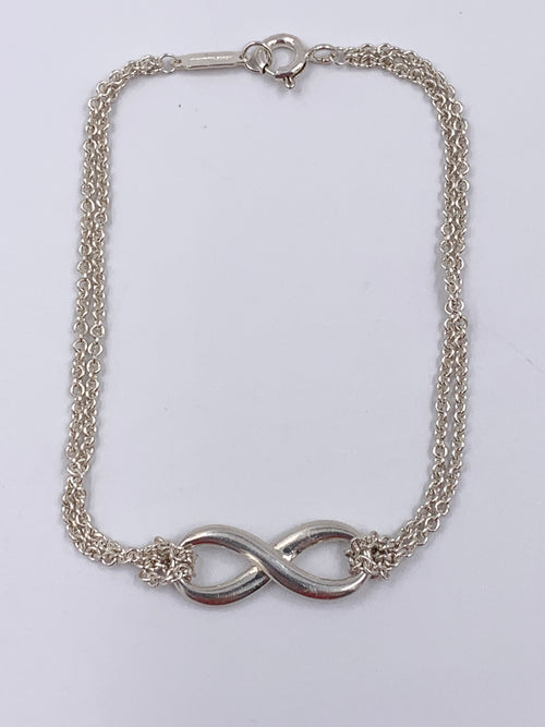 Tiffany & Co 925 Silver Infinity Pendant Bracelet