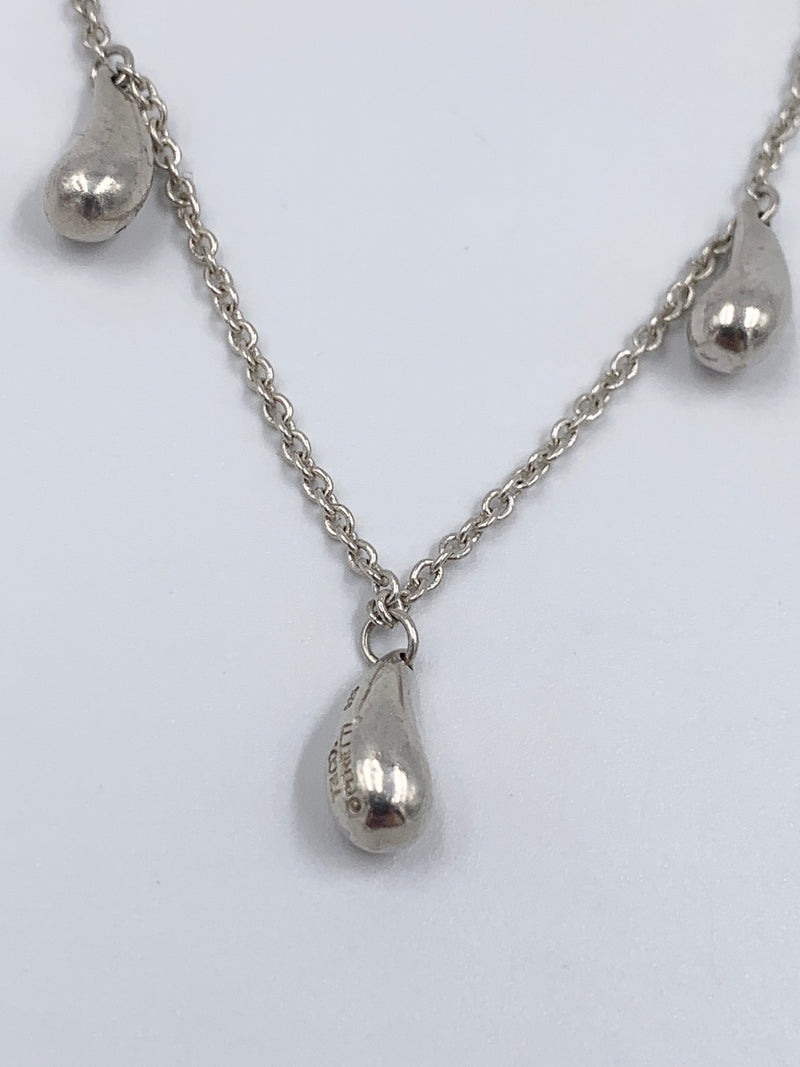 Tiffany & Co 925 Silver Elsa Peretti Triple Teardrop Pendant Bracelet