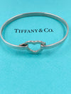 Tiffany & Co Silver 925 Open Heart Hook Bangle