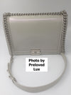 Sold-CHANEL Glazed Iridescent Calfskin Reverso Boy Bag large - pearl