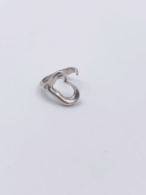 Sold-Tiffany & Co 925 Silver Elsa Peretti Open Heart Ring Size 6