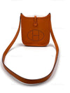 HERMES Orange Epsom Mini Evelyne TPM Crossbody Bag