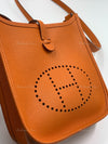 HERMES Orange Epsom Mini Evelyne TPM Crossbody Bag
