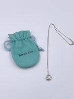 Tiffany & Co 925 Silver Elsa Peretti Eternal Circle Pendant with Necklace