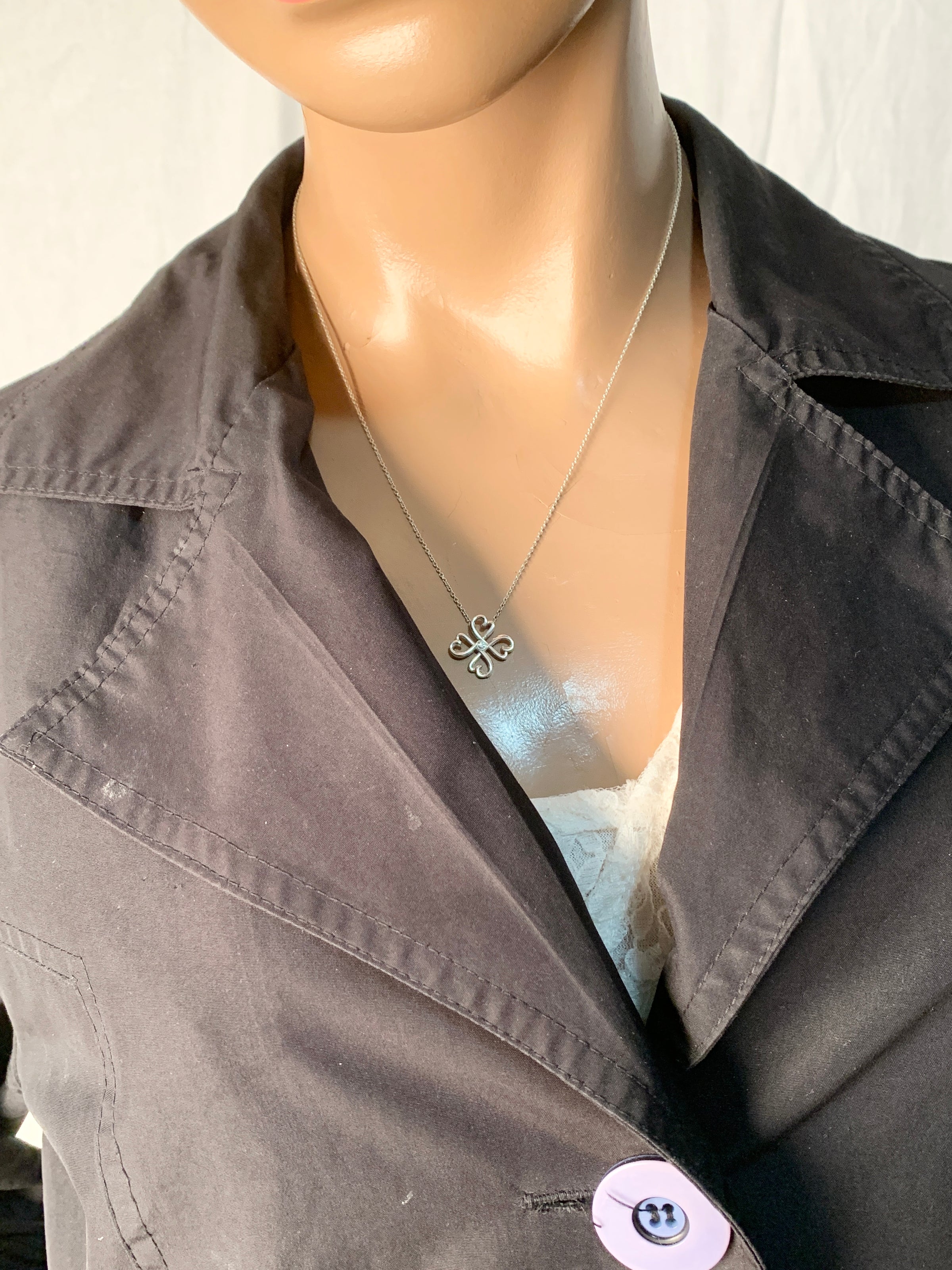 Tiffany Co Paloma Picasso Loving Heart Pendent Silver Necklace