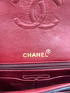 Sold-CHANEL Classic Lambskin Double Chain Double Flap Medium Square Bag Black / Gold Hardware