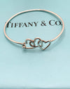 Sold-Tiffany & Co Silver 925 Open Triple Heart Bangle