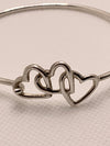 Sold-Tiffany & Co Silver 925 Open Triple Heart Bangle