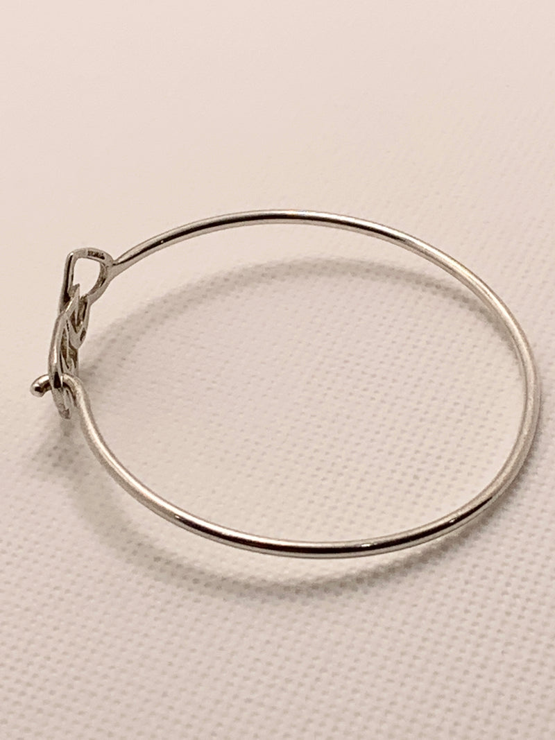 Sold-Tiffany & Co Silver 925 Open Triple Heart Bangle
