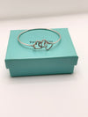 Sold-Tiffany & Co Silver 925 Open Triple Heart Bangle