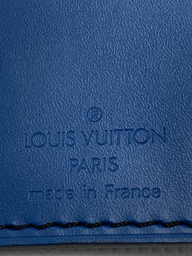 LOUIS VUITTON Blue Luggage Tag with poignet- Large Size