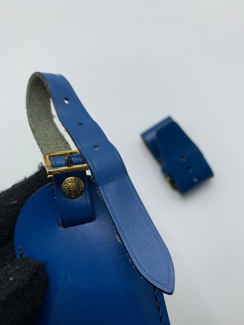 LOUIS VUITTON Blue Luggage Tag with poignet- Large Size