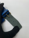 LOUIS VUITTON Blue Luggage Tag with poignet- Large Size