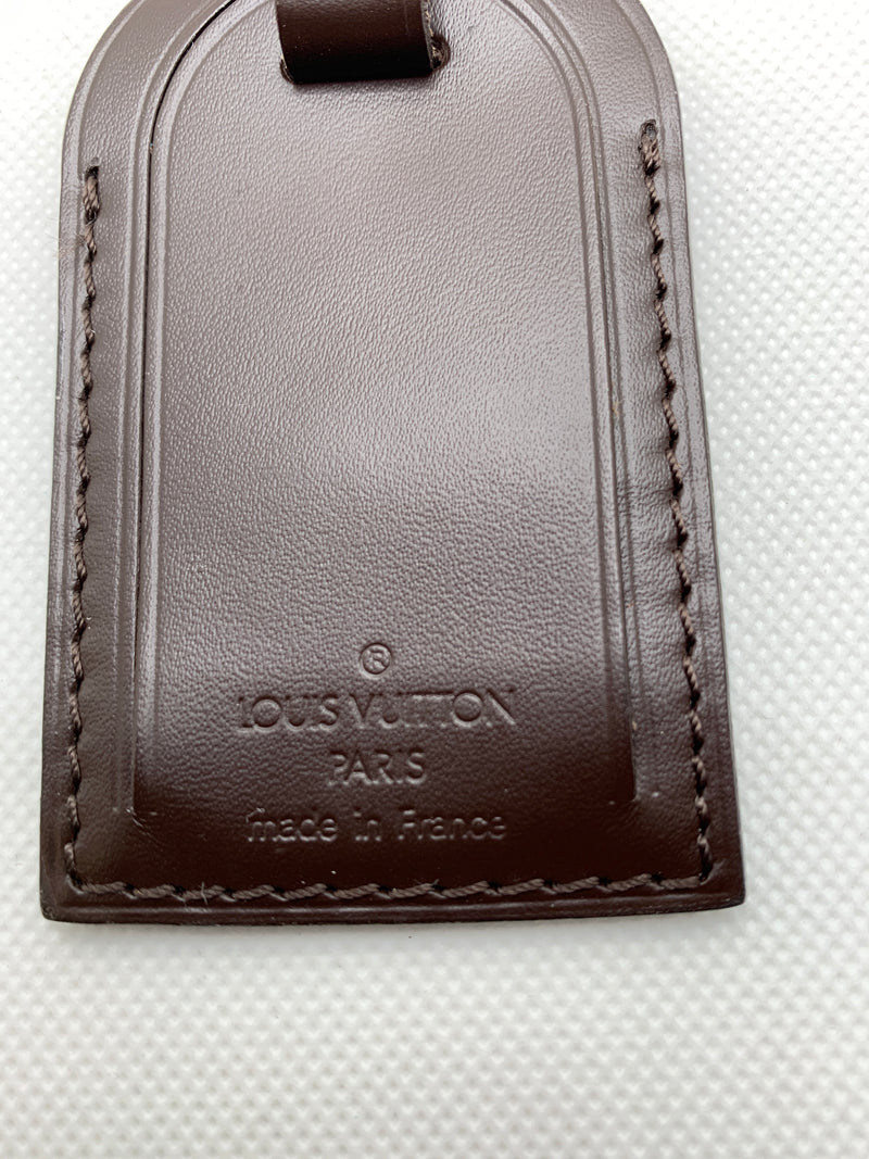 Authentic Louis Vuitton Luggage tag Dark Brown.