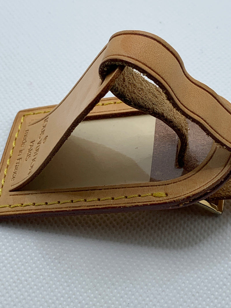 Louis vuitton online leather tag