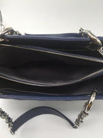 Sold-CHANEL Caviar Quilted Grand Shopping Tote Blue GST