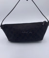 GUCCI GG Logo Black Small Handbag with Brown Monogram logo