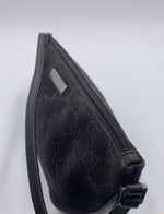 GUCCI GG Logo Black Small Handbag with Brown Monogram logo