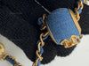 Sold-CHANEL Denim Pearl Crush Mini Waist Shoulder Bag Aged Gold Hardware