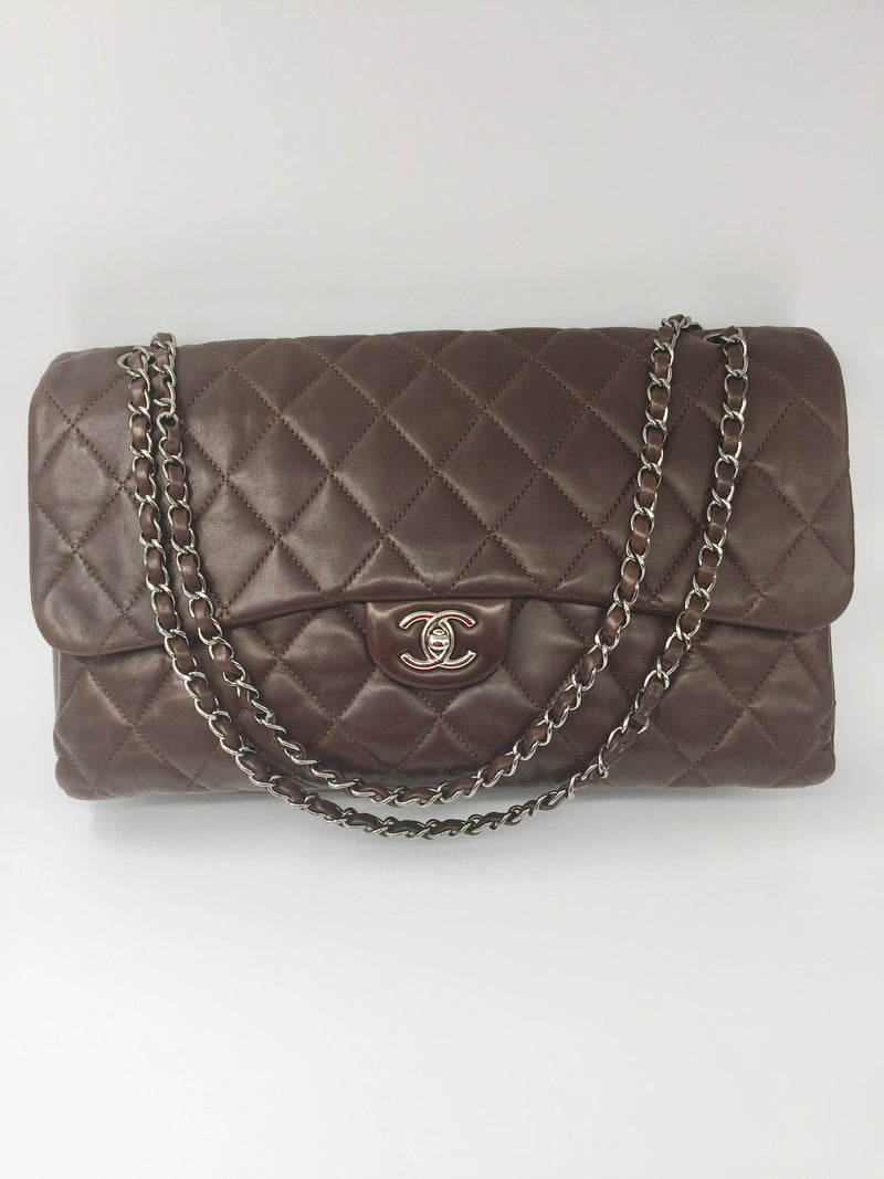 Brown chanel clutch Clearance