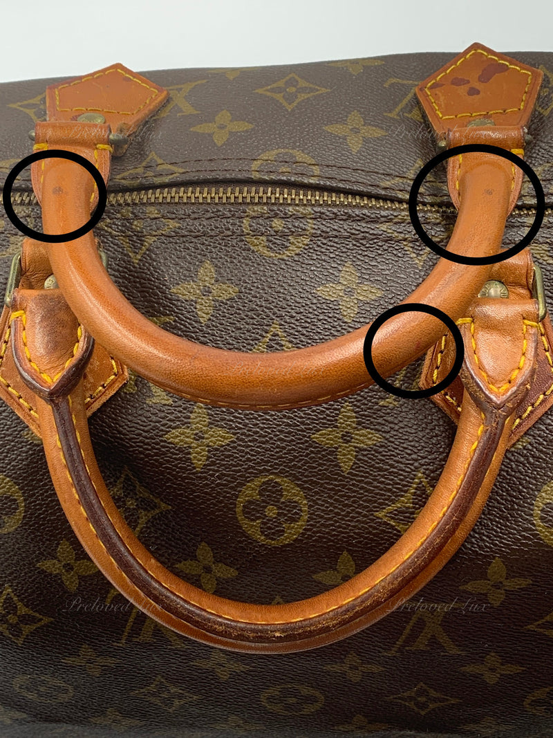 Louis Vuitton Vintage Monogram Canvas Speedy 35 Bag 