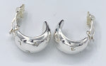 Sold-CHANEL Vintage 925 Silver Clip-on Earrings