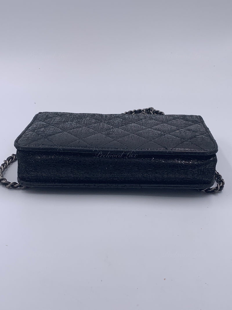 Chanel So Black CC Zip Coin Purse Quilted Lambskin Black