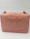 Sold - CHANEL Classic Lambskin Chain Single Mini Flap bag Pink/ gold