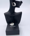 Sold-CHANEL Vintage 925 Silver Clip-on Earrings