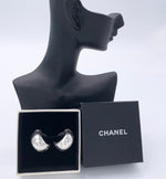 Sold-CHANEL Vintage 925 Silver Clip-on Earrings