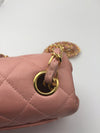 Sold - CHANEL Classic Lambskin Chain Single Mini Flap bag Pink/ gold