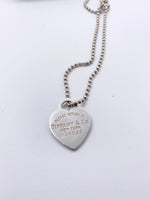 Sold-Tiffany & Co 925 Silver Return to Tiffany Necklace