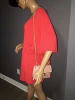 Sold - CHANEL Classic Lambskin Chain Single Mini Flap bag Pink/ gold