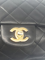 Sold-CHANEL Cruise Charm Double Chain Flap Bag Black