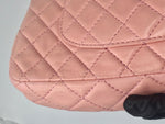 Sold-CHANEL Double Chain Double Flap Bag Pink SHW