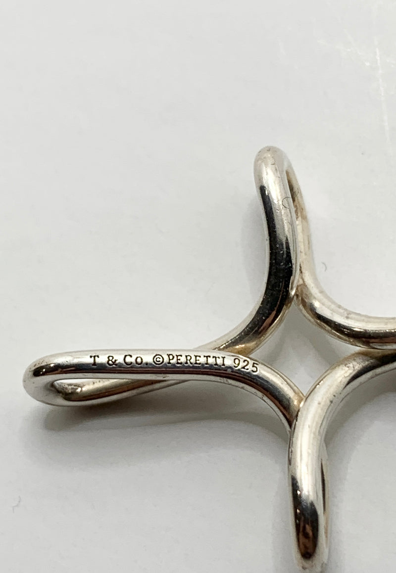 Sold-Tiffany & Co 925 Silver Elsa Peretti Infinity Cross Pendant Necklace