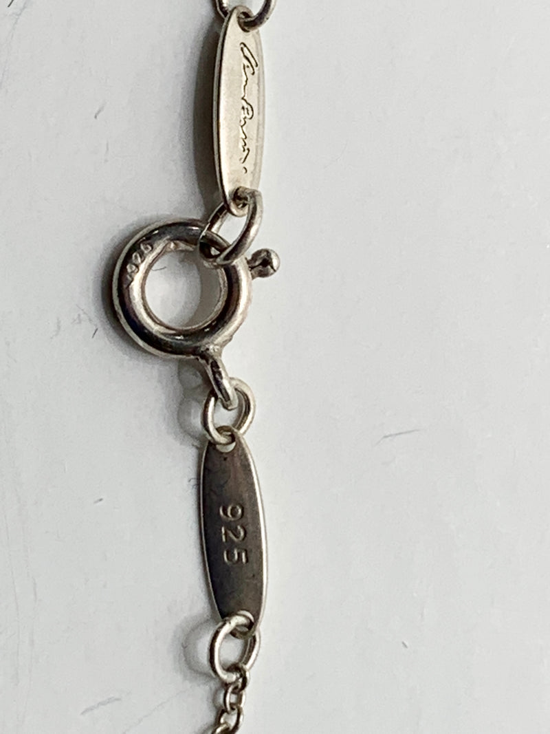 Sold-Tiffany & Co 925 Silver Elsa Peretti Infinity Cross Pendant Necklace