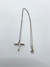Sold-Tiffany & Co 925 Silver Elsa Peretti Infinity Cross Pendant Necklace