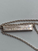 Tiffany & Co 925 Silver Atlas Collection Bar Necklace