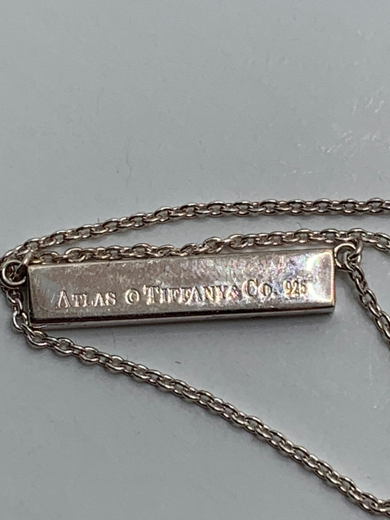 Tiffany & Co 925 Silver Atlas Collection Bar Necklace